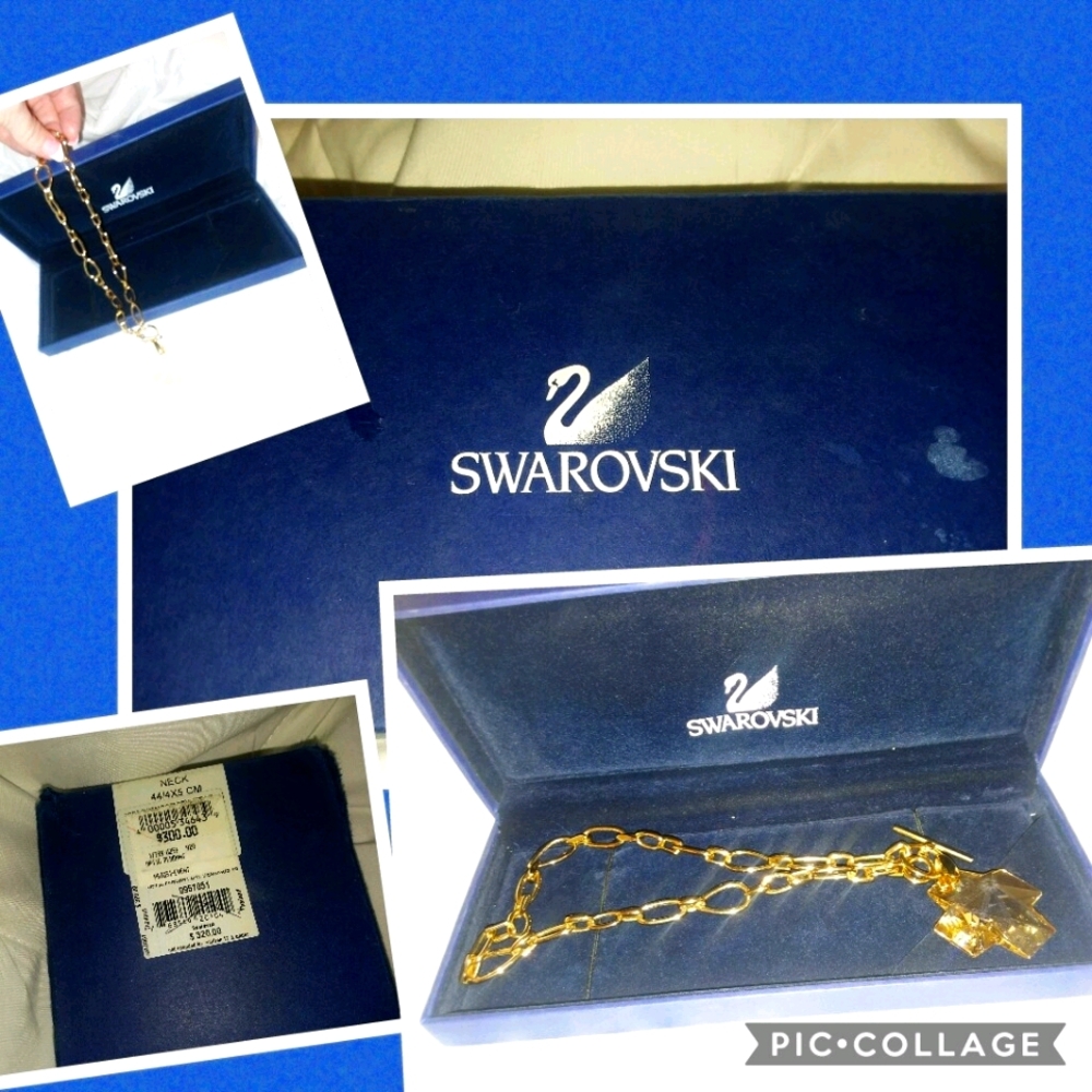 Swarovski Gold Necklace